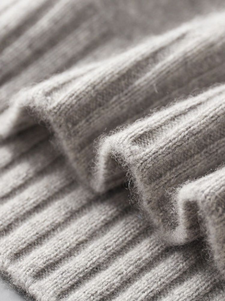 LanlyCashmere Premium Pure Mongolian Cashmere Mock Neck Sweater for Men