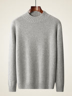 LanlyCashmere Premium Pure Mongolian Cashmere Mock Neck Sweater for Men