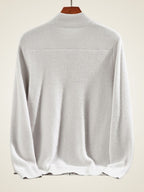 Lanly Cashmere Men's Pure Cashmere Full-Zip Cardigan - Luxury Ribbed Knit Sweater