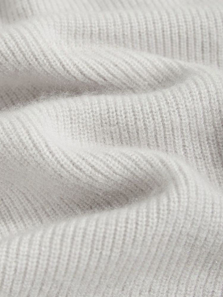 Lanly Cashmere Men's Pure Cashmere Full-Zip Cardigan - Luxury Ribbed Knit Sweater