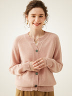 LanlyCashmere Women’s Cashmere Cardigan – Soft Knit Button Front Sweater
