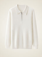 Cedric - Langärmeliger Kaschmir-Polopullover