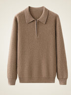 Cedric - Langärmeliger Kaschmir-Polopullover