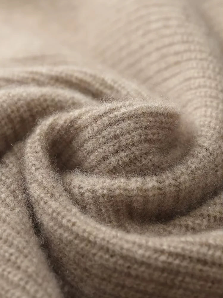 LanlyCashmere Herren-Kaschmirpullover mit Schalkragen