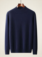 LanlyCashmere Premium Pure Mongolian Cashmere Mock Neck Sweater for Men