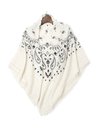 LANLY Paisley Cashmere Square Scarf Wholesale | Custom Printed Cashmere Bandana Low MOQ & Digital Printed Pure Cashmere Square Scarves Factory Bulk