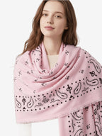 LANLY Paisley Cashmere Square Scarf Wholesale | Custom Printed Cashmere Bandana Low MOQ & Digital Printed Pure Cashmere Square Scarves Factory Bulk