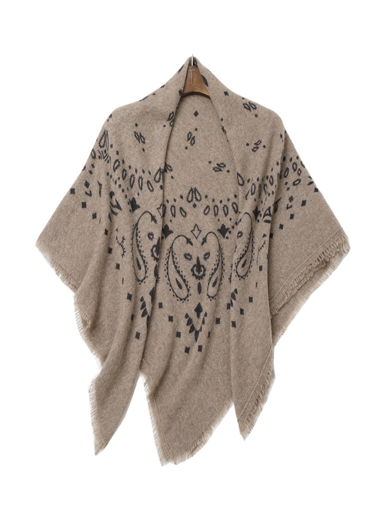 LANLY Paisley Cashmere Square Scarf Wholesale | Custom Printed Cashmere Bandana Low MOQ & Digital Printed Pure Cashmere Square Scarves Factory Bulk