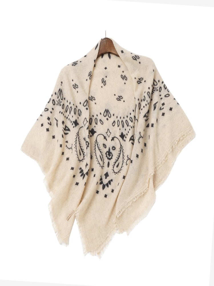 LANLY Paisley Cashmere Square Scarf Wholesale | Custom Printed Cashmere Bandana Low MOQ & Digital Printed Pure Cashmere Square Scarves Factory Bulk