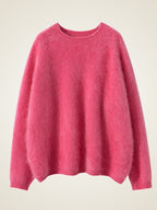 LanlyCashmere Brushed Cashmere Oversized Sweater – Relaxed Soft Knit