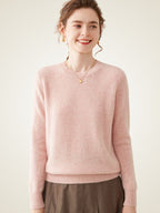 LanlyCashmere Classic Cashmere Sweater – Soft Crewneck Everyday Knit