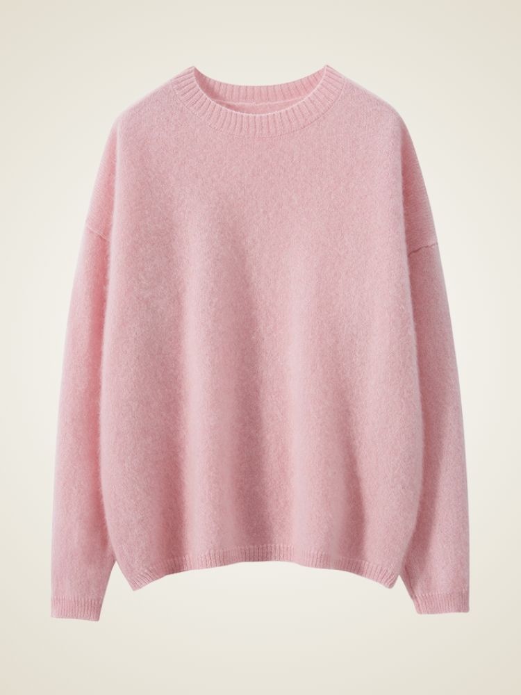 LanlyCashmere Women’s Classic Crew Neck Cashmere Sweater – Soft Knit Pullover