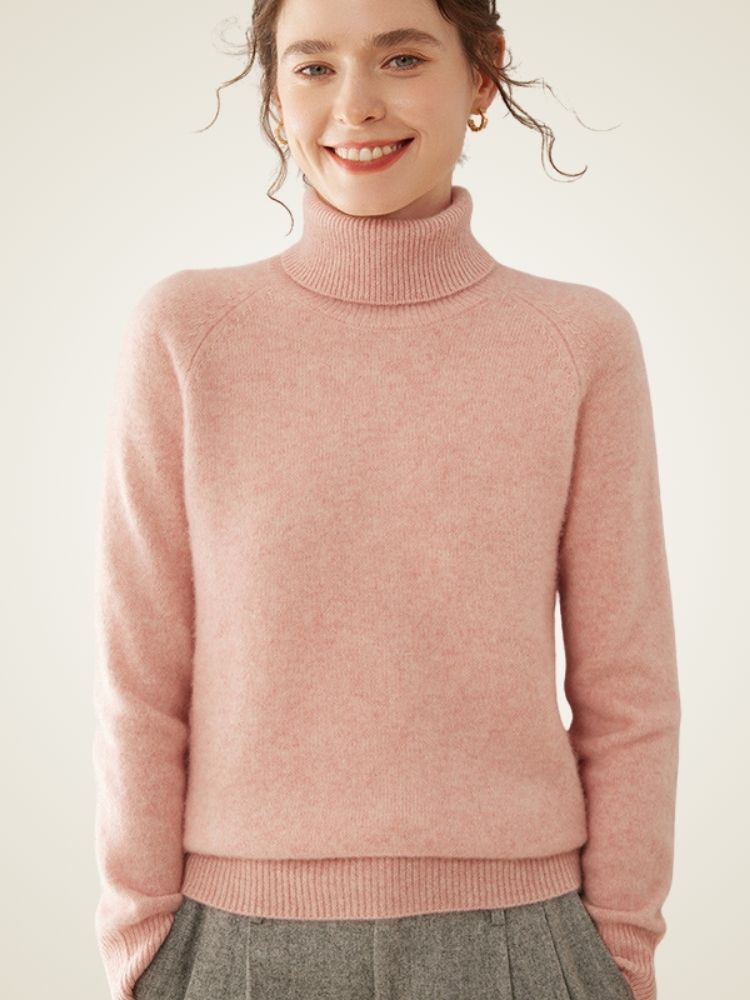 LanlyCashmere Women's Slim Fit Cashmere Turtleneck Sweater