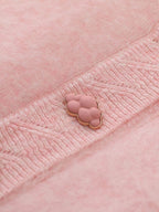 LanlyCashmere Women’s V-Neck Brushed Cashmere Cardigan – Soft Fuzzy Button Sweater