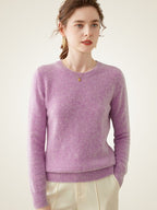 LanlyCashmere Classic Cashmere Sweater – Soft Crewneck Everyday Knit