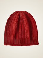 LanlyCashmere Cable Knit Cashmere Beanie – Soft Warm Winter Hat