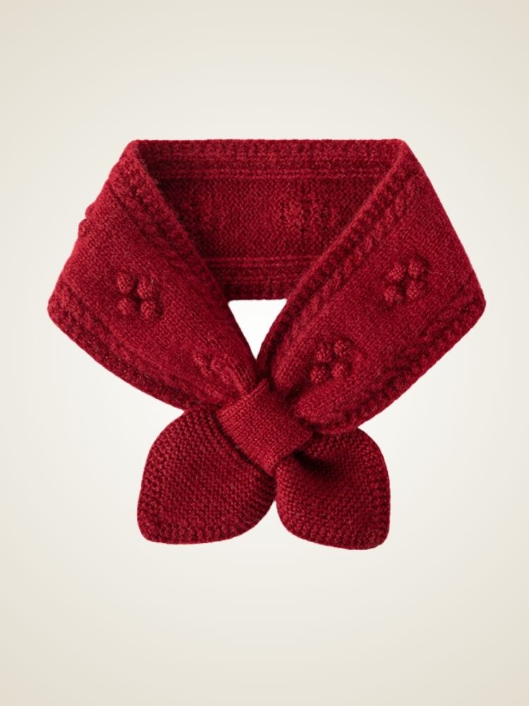 LanlyCashmere Cashmere Pull-Through Scarf – Soft Knit Neck Warmer