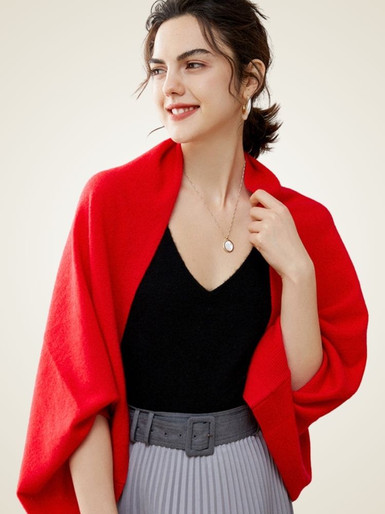 LanlyCashmere Cashmere Shawl Wrap – Soft Lightweight Knit Scarf
