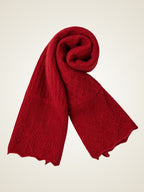 LanlyCashmere Perforated Cashmere Scarf – Lightweight Knit Neck Warmer
