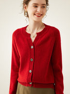 LanlyCashmere Women’s Cashmere Cardigan – Soft Knit Button Front Sweater