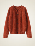 LanlyCashmere Women’s Fluffy Cashmere Cardigan – Cozy Soft Button Knit Sweater