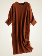 LanlyCashmere Women's Cashmere Sweater Dress Relaxed Fit Knit