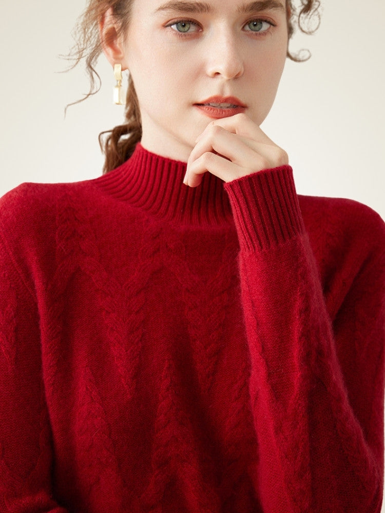 Taniselle – Kaschmirpullover mit Stehkragen