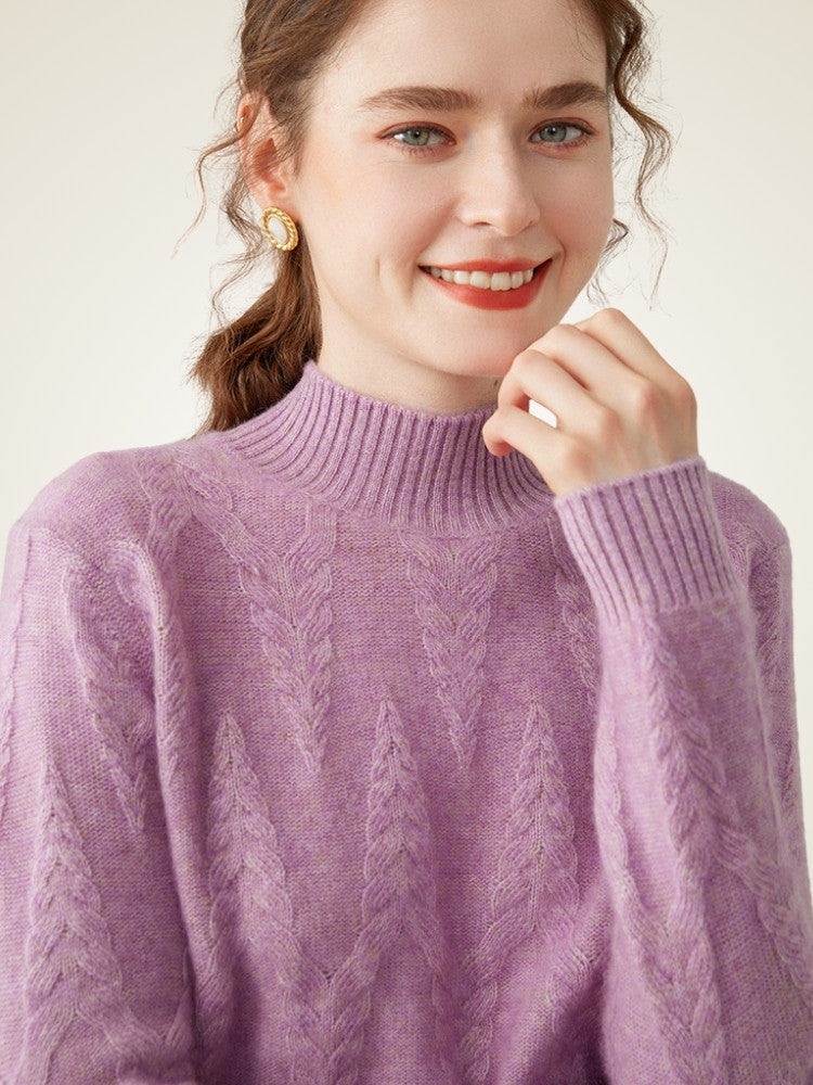 Taniselle – Kaschmirpullover mit Stehkragen