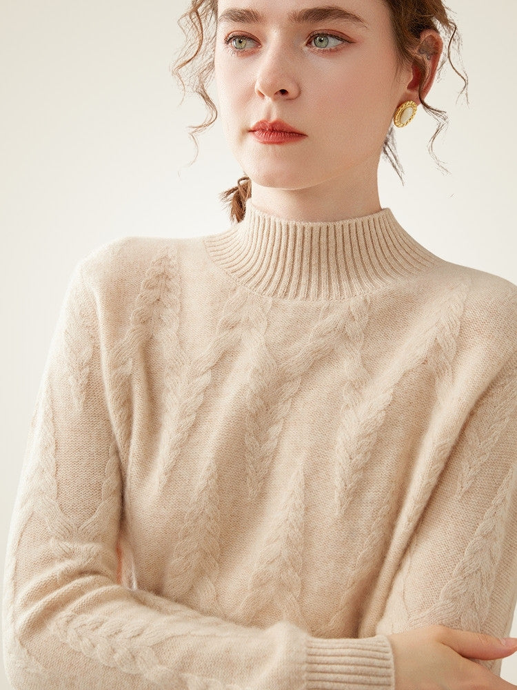 Taniselle – Kaschmirpullover mit Stehkragen