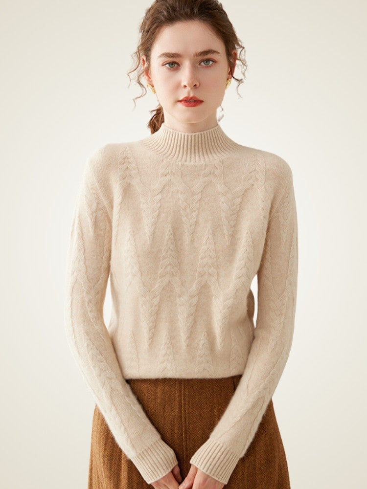 Taniselle – Kaschmirpullover mit Stehkragen