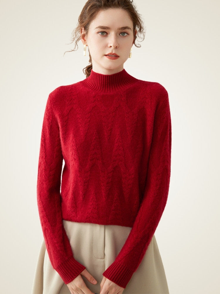 Taniselle – Kaschmirpullover mit Stehkragen
