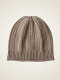 LanlyCashmere Cable Knit Cashmere Beanie – Soft Warm Winter Hat