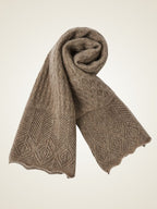LanlyCashmere Perforated Cashmere Scarf – Lightweight Knit Neck Warmer