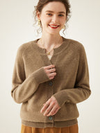 LanlyCashmere Women’s Cashmere Cardigan – Soft Knit Button Front Sweater