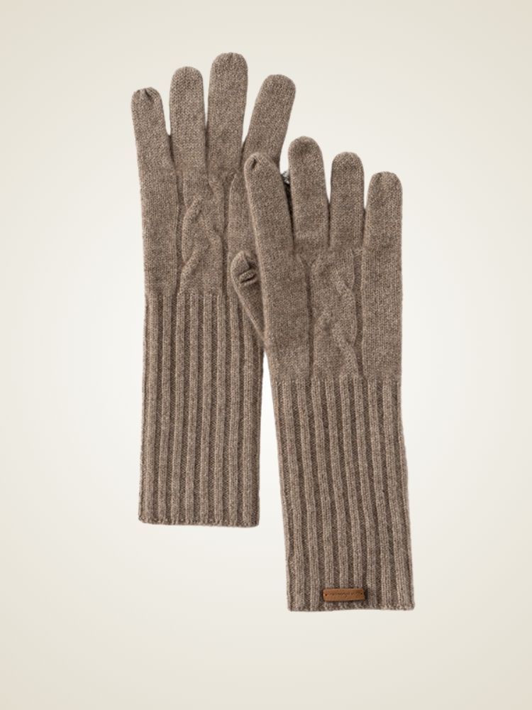 LanlyCashmere Women’s Cashmere Knit Gloves – Soft Warm Long Winter Gloves