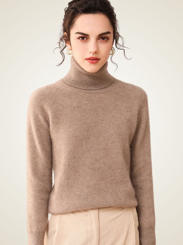LanlyCashmere Women’s Classic Cashmere Turtleneck – Essential Soft Knit Sweater