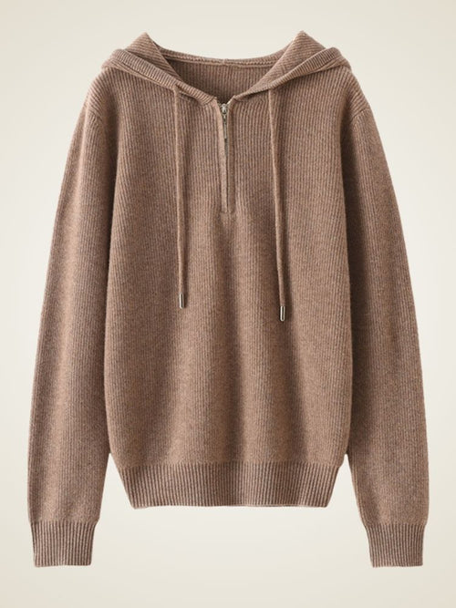 Adelise - Zip-Up Cashmere Hoodie