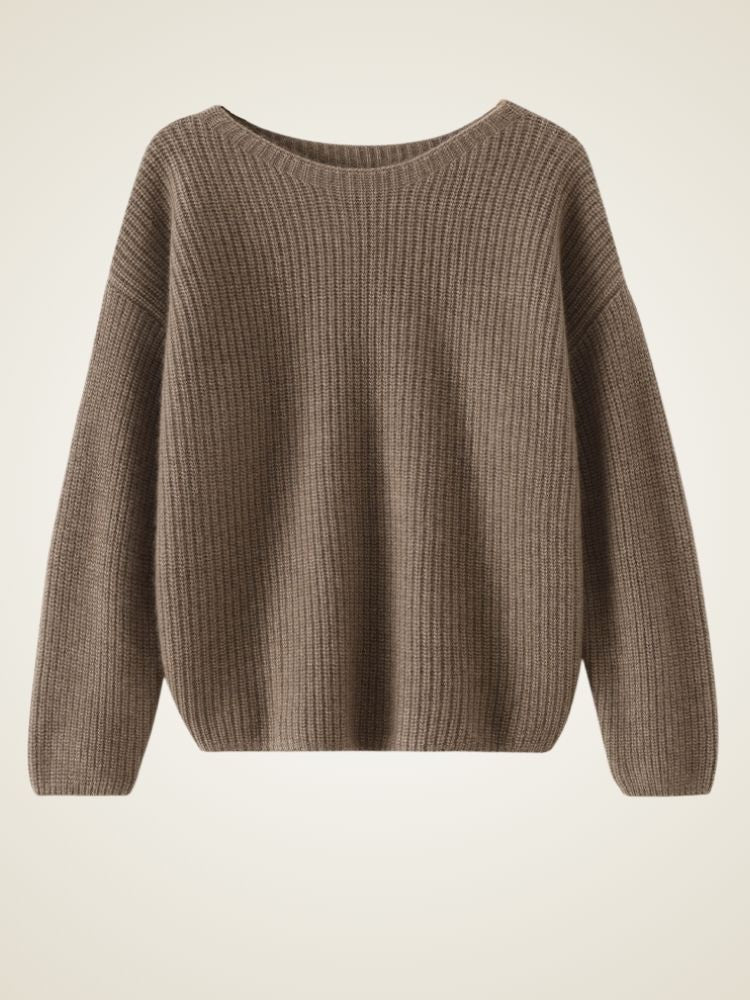 Elowith – Kaschmirpullover mit Rippenmuster