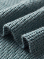 LanlyCashmere Men’s Striped Cashmere Sweater – Textured Knit Crew Neck Pullover