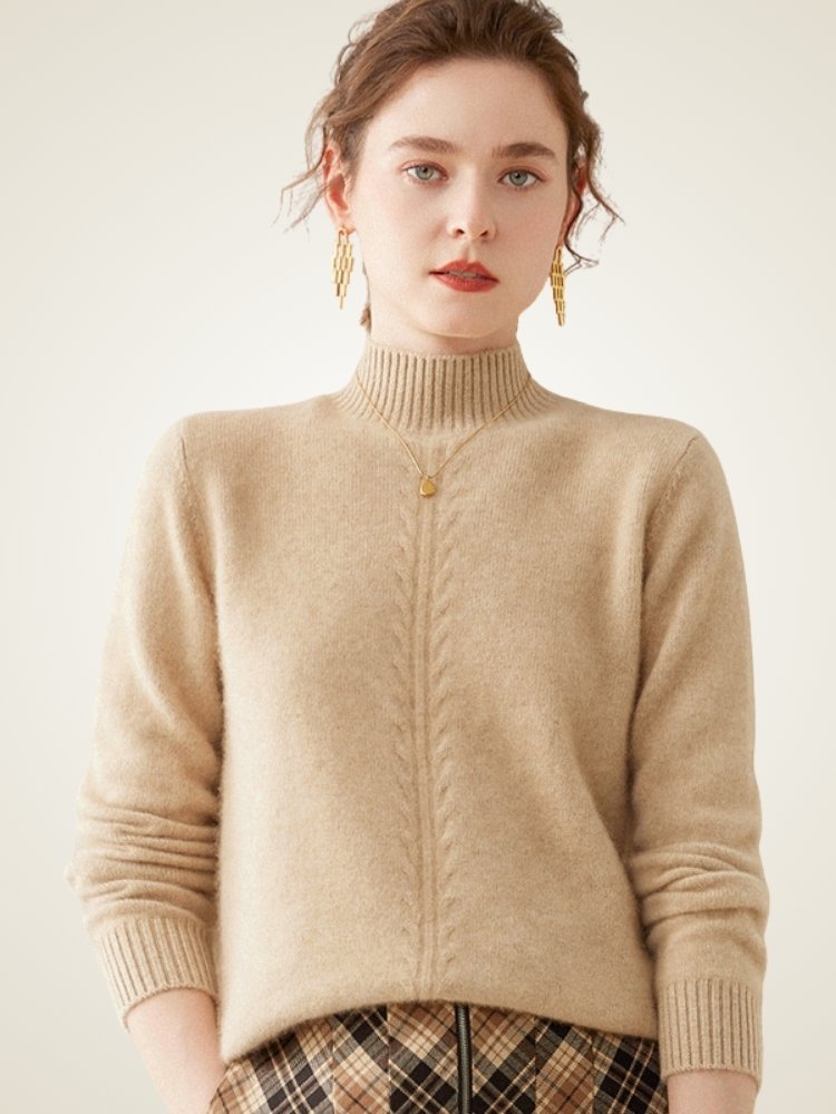 Callena – Kaschmirpullover mit Stehkragen