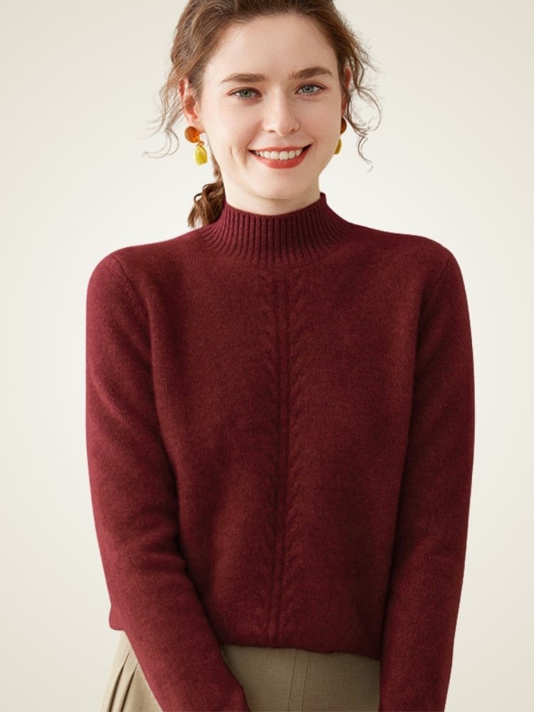 Callena – Kaschmirpullover mit Stehkragen