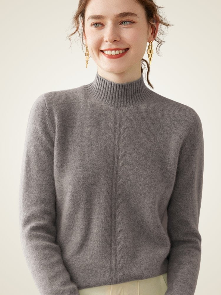 Callena – Kaschmirpullover mit Stehkragen