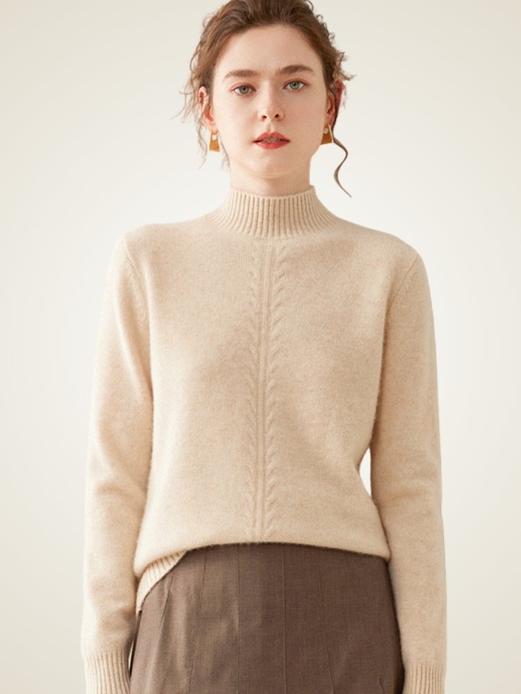 Callena – Kaschmirpullover mit Stehkragen