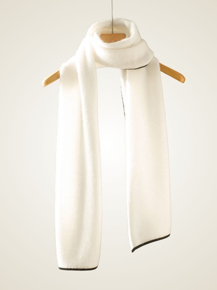 LanlyCashmere Lightweight Cashmere Scarf – Soft Honeycomb Knit Neck Wrap