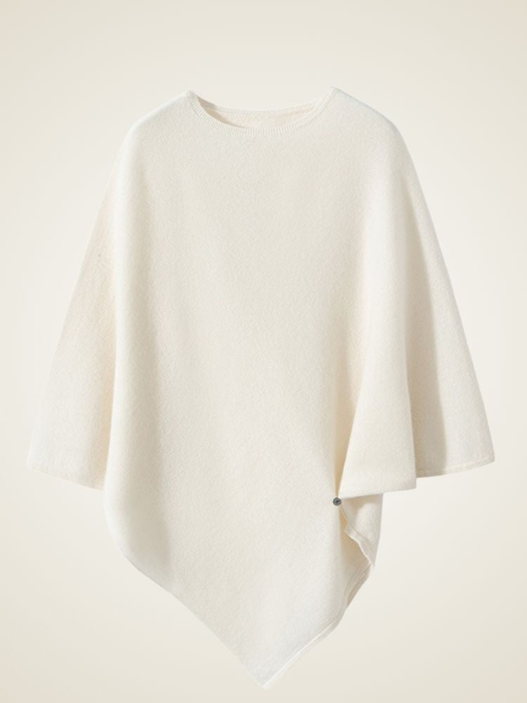 LanlyCashmere Women’s Cashmere Poncho Sweater – Elegant Loose Knit Cape