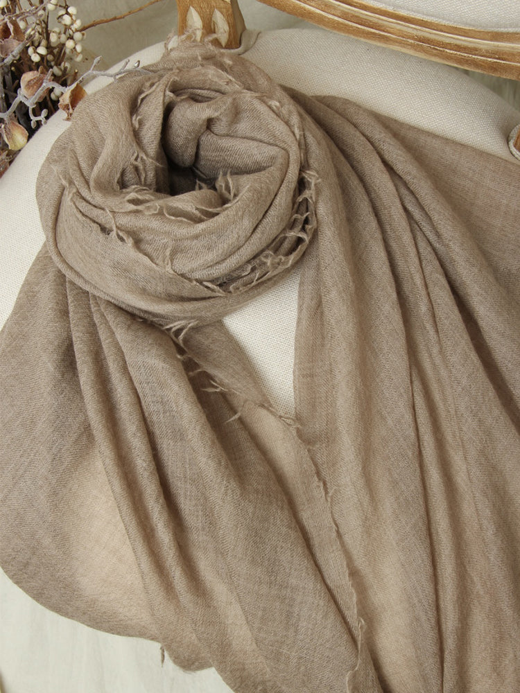 Featherlight Cashmere Wrap - Ultra Fine 100% Cashmere Fringe Shawl