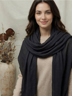 Featherlight Cashmere Wrap - Ultra Fine 100% Cashmere Fringe Shawl