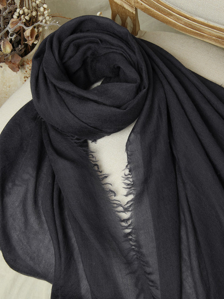 Featherlight Cashmere Wrap - Ultra Fine 100% Cashmere Fringe Shawl