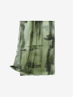 Lanly Hand Painted Cashmere Shawl - 100% Inner Mongolian Lightweight Ultra-Sheer Ink Wash Scarf