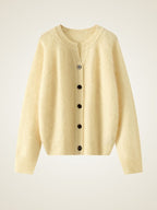 LanlyCashmere Women’s Fluffy Cashmere Cardigan – Cozy Soft Button Knit Sweater